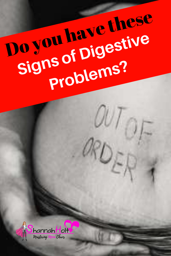 Women's stomach with out of order written on it. Do you have these signs of digestive problems? 