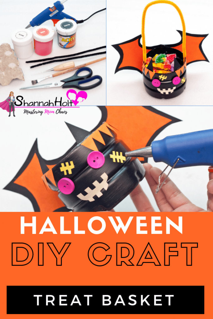 This Halloween DIY Craft is such a great idea for a school or family project the kids will love! These little treat baskets are great for party favors or trick-or-treaters too!