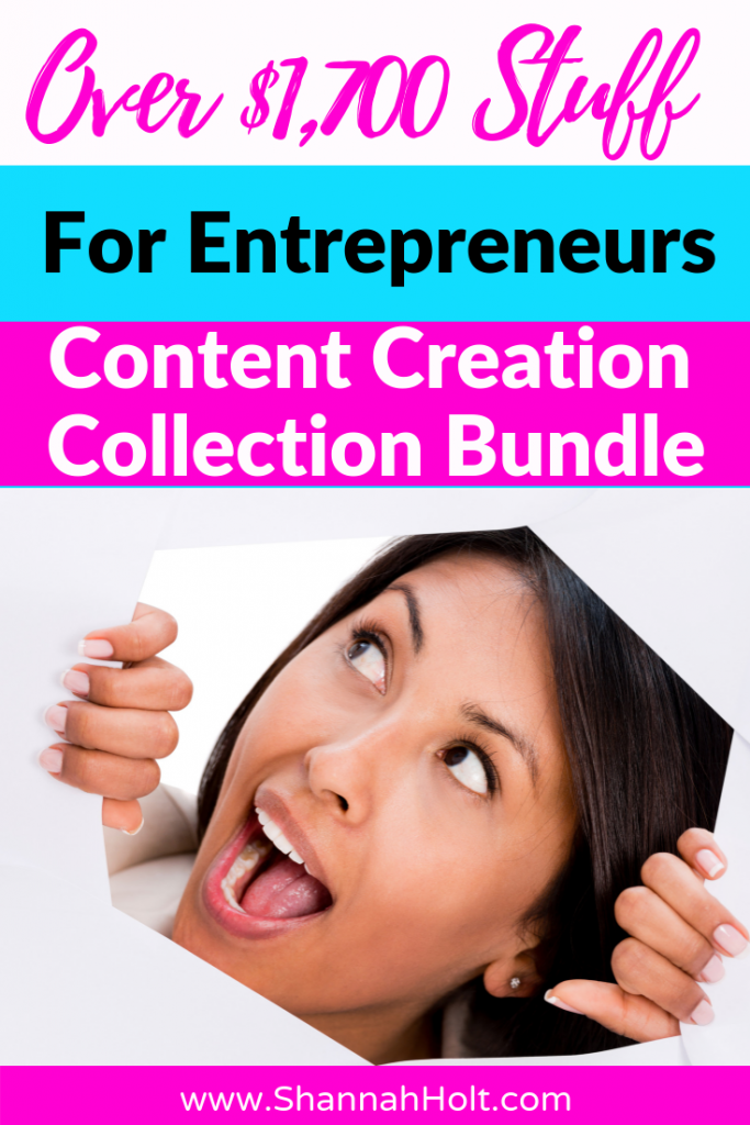 Over $1,700 Stuff For Entrepreneurs Content Creation Bundle